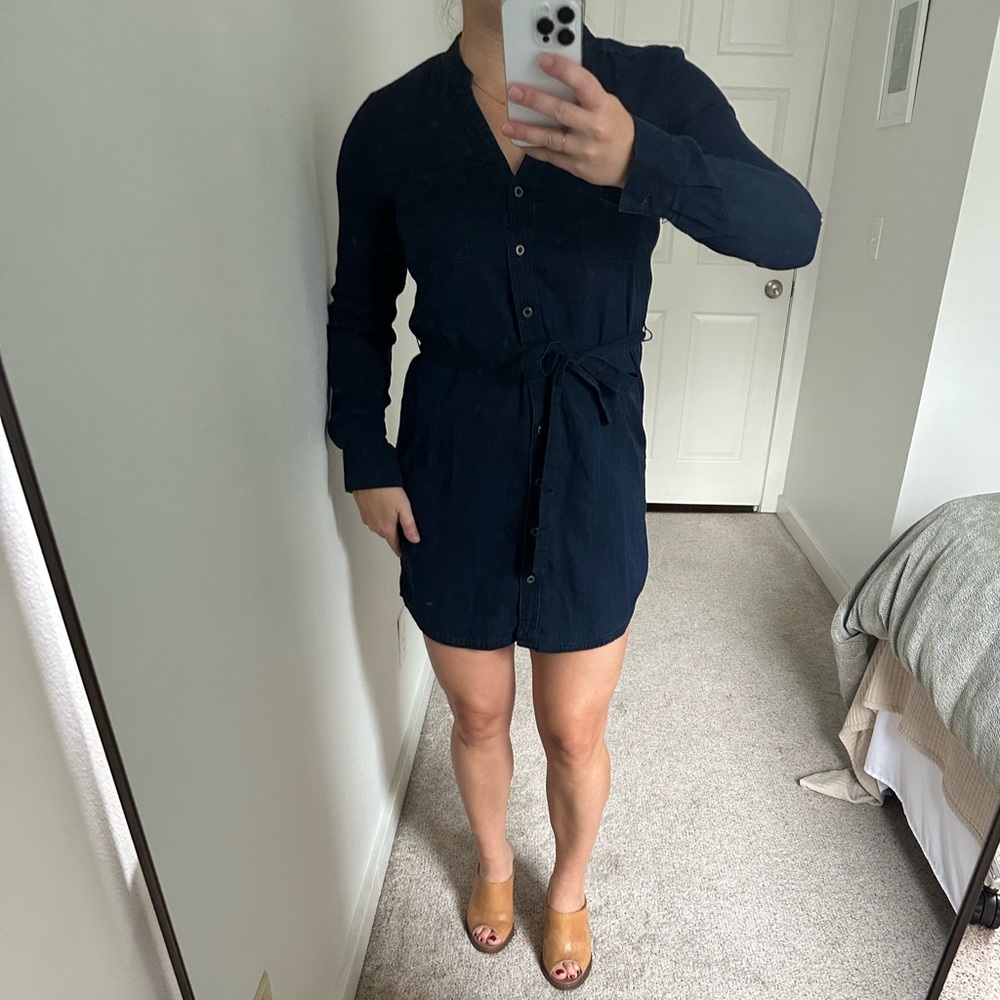 Banana Republic navy shirt dress/tunic - Picture 3 of 6